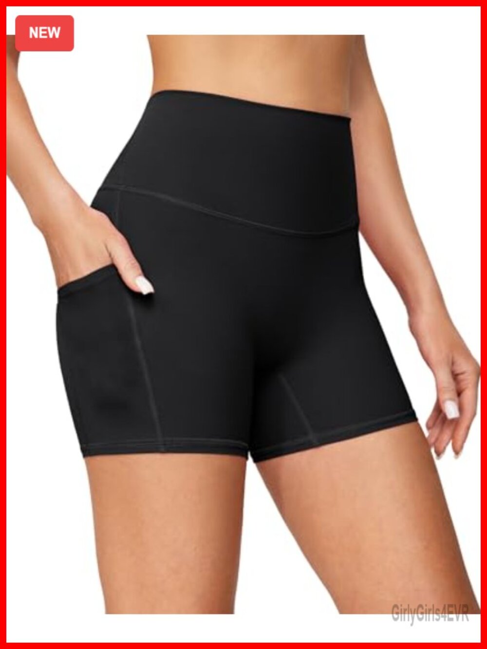 ButterLAB Biker Shorts with Pockets No Front Seam High Waisted Yoga